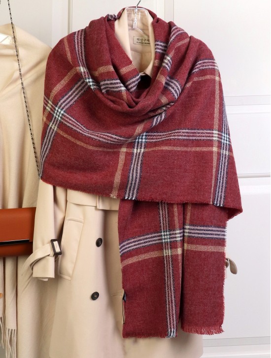 Soft-Touch Plaid Scarf